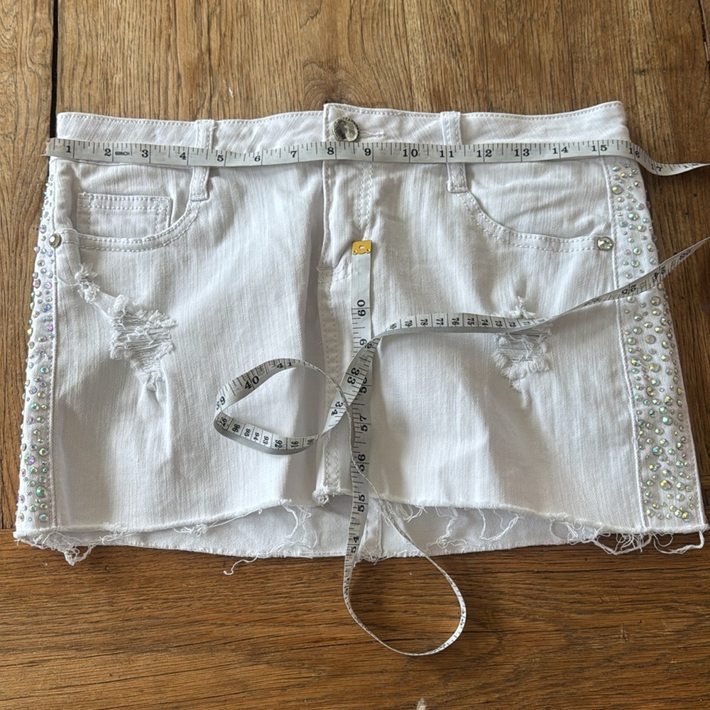 Machine White Mini Skirt - Picture 6 of 7
